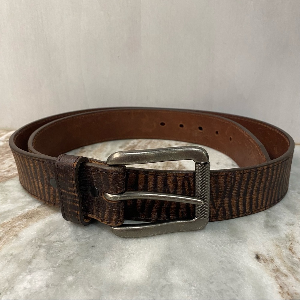 Justin Bomber Brown Top Grain Leather Belt 44 EUC